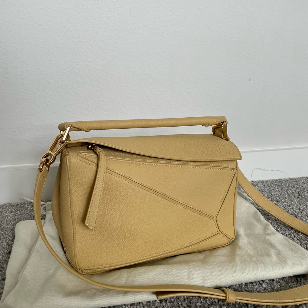 Loewe 2023 Small Puzzle bag Dark Butter